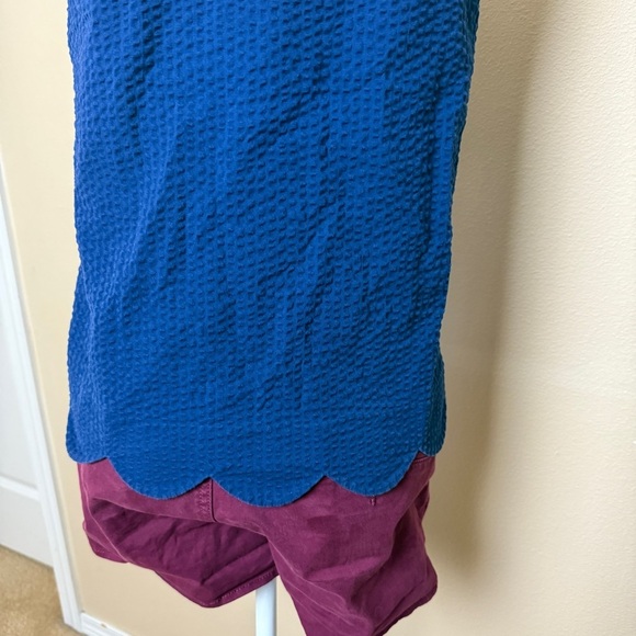 Vineyard Vines Seersucker Scallops Shell Women's Blouse Size 4 - Picture 7 of 9